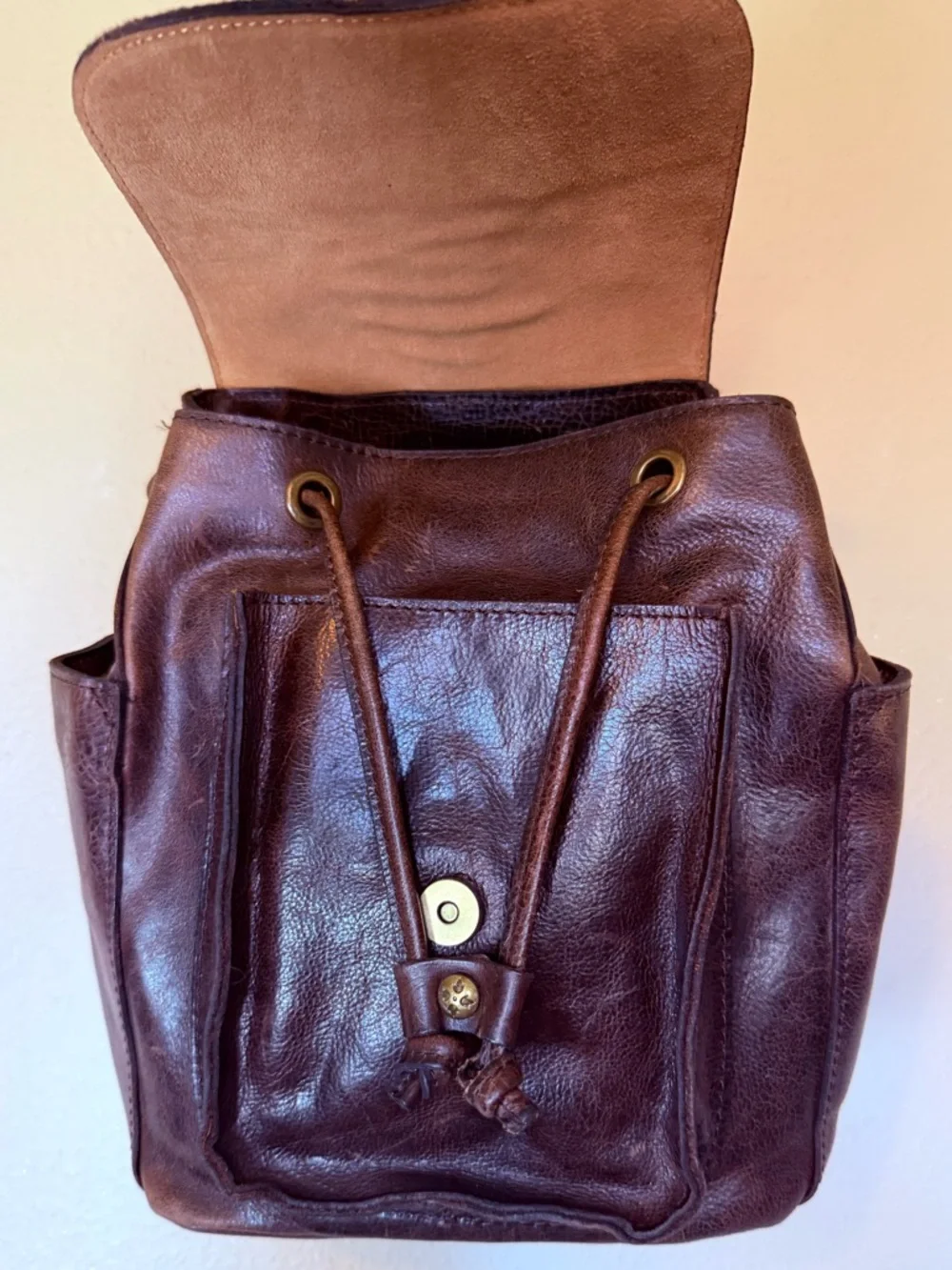 Patricia Nash Leather Aberdeen Leopard Haircalf Backpack